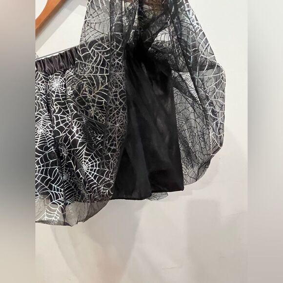Halloween Costume Women's Teen One Size Silver Black Spider Tutu NWT - Picture 5 of 7
